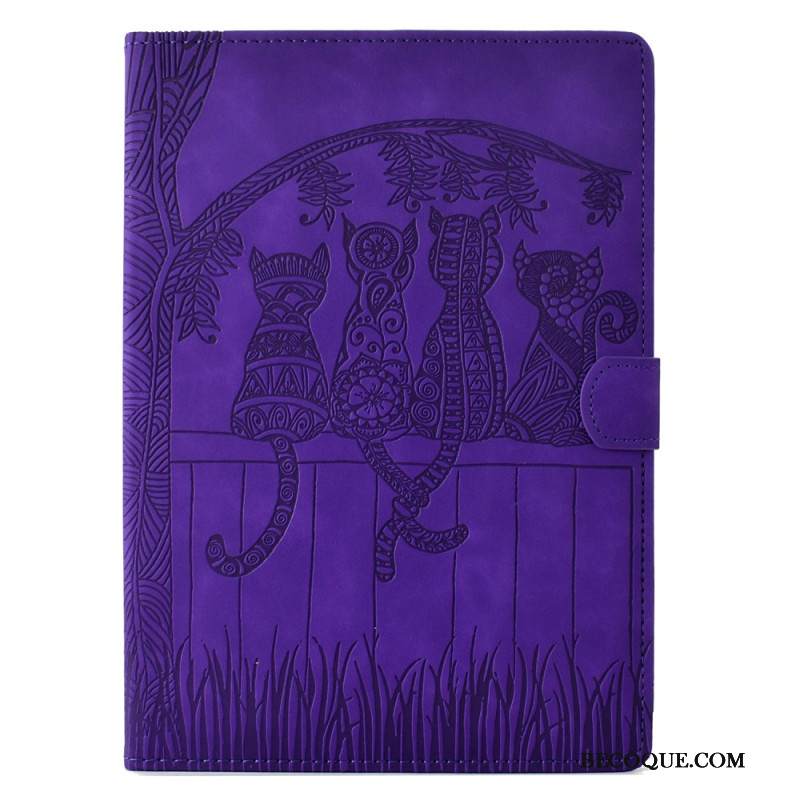 Kotelot Samsung Galaxy Tab S11 Mokkanahkaefekti Kissakuvio