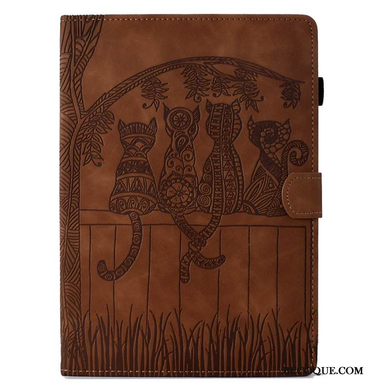 Kotelot Samsung Galaxy Tab S11 Mokkanahkaefekti Kissakuvio