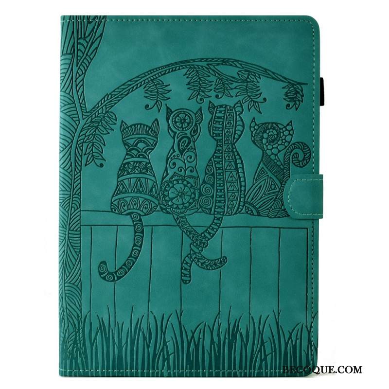 Kotelot Samsung Galaxy Tab S11 Mokkanahkaefekti Kissakuvio