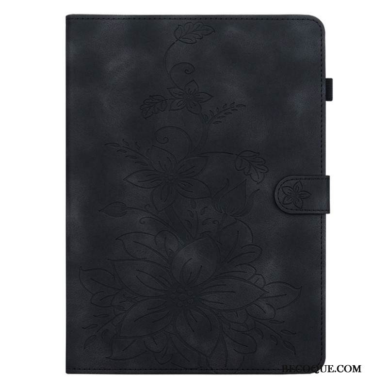 Kotelot Samsung Galaxy Tab S11 Mokkanahkaefekti Kukkakuvio Suojakuori