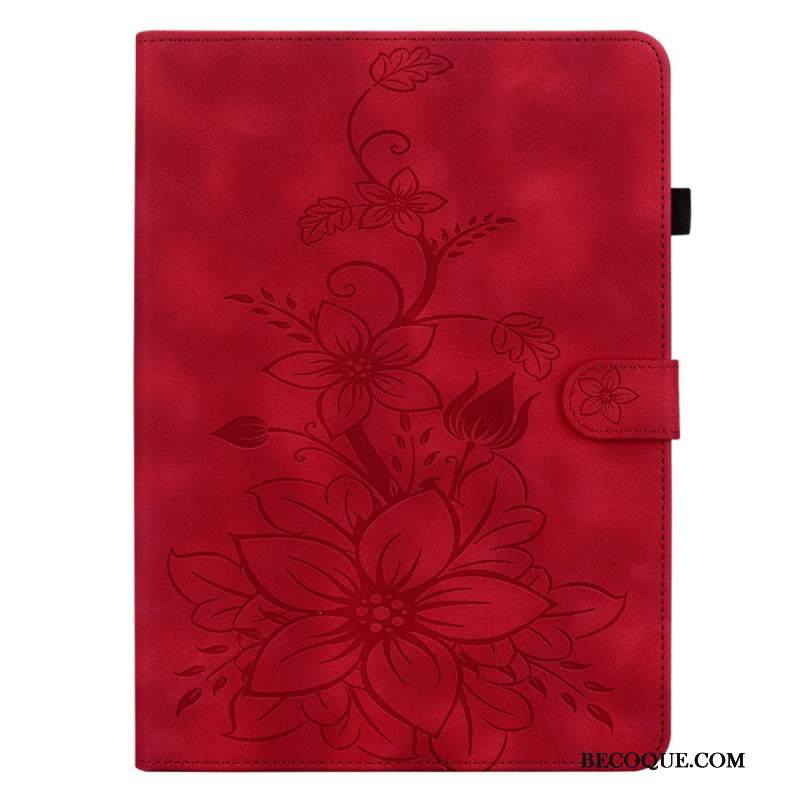 Kotelot Samsung Galaxy Tab S11 Mokkanahkaefekti Kukkakuvio Suojakuori