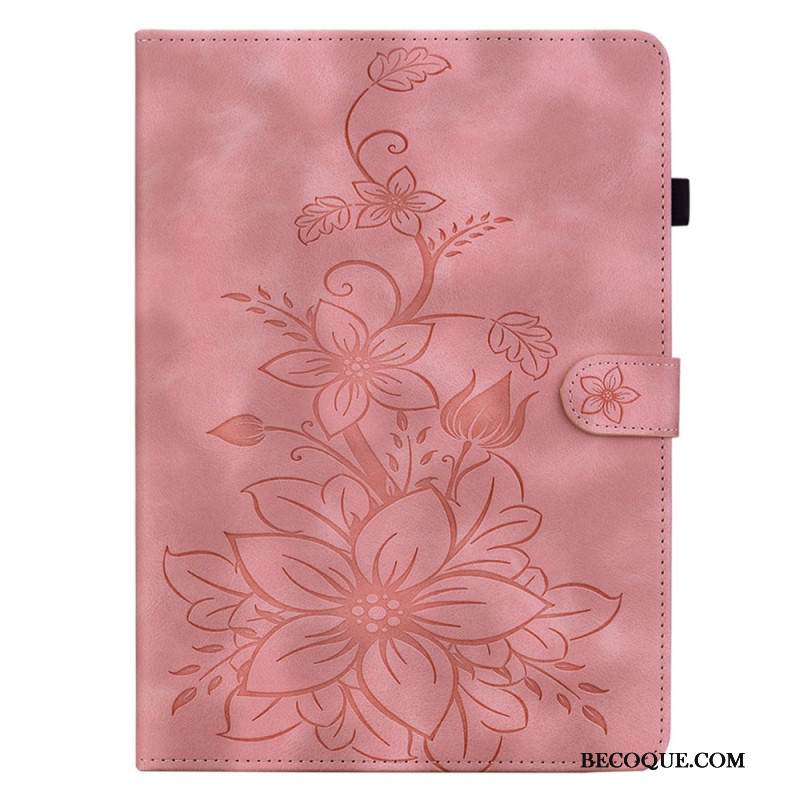 Kotelot Samsung Galaxy Tab S11 Mokkanahkaefekti Kukkakuvio Suojakuori