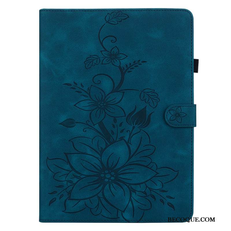 Kotelot Samsung Galaxy Tab S11 Mokkanahkaefekti Kukkakuvio Suojakuori