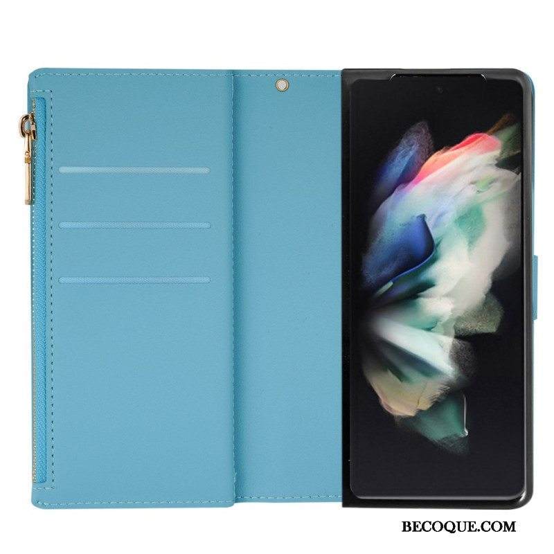 Kotelot Samsung Galaxy Z Fold 4 Ultra Paljetoitu Hihnalla