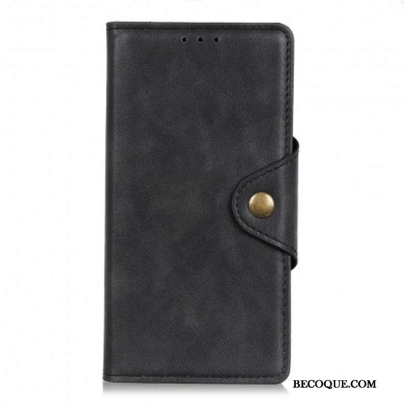 Kotelot Sony Xperia 1 III Keinonahkainen Vintage-painike