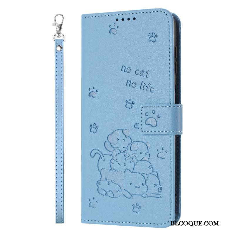 Kotelot Sony Xperia 1 Vii Sarjakuvakissat Hihnoilla Suojakuori