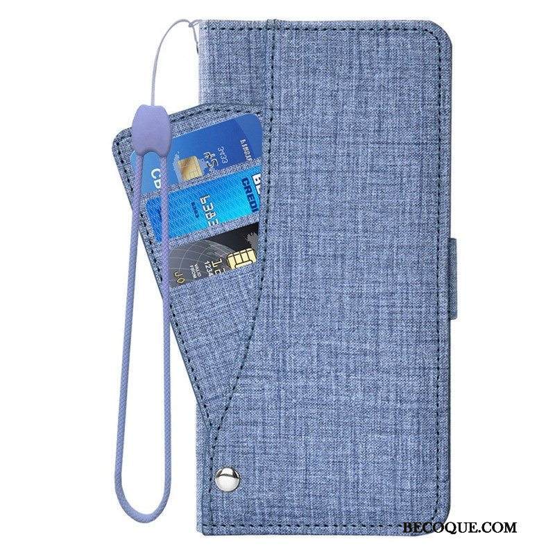 Kotelot Sony Xperia 5 IV Farkut Pyörivällä Korttitelineellä