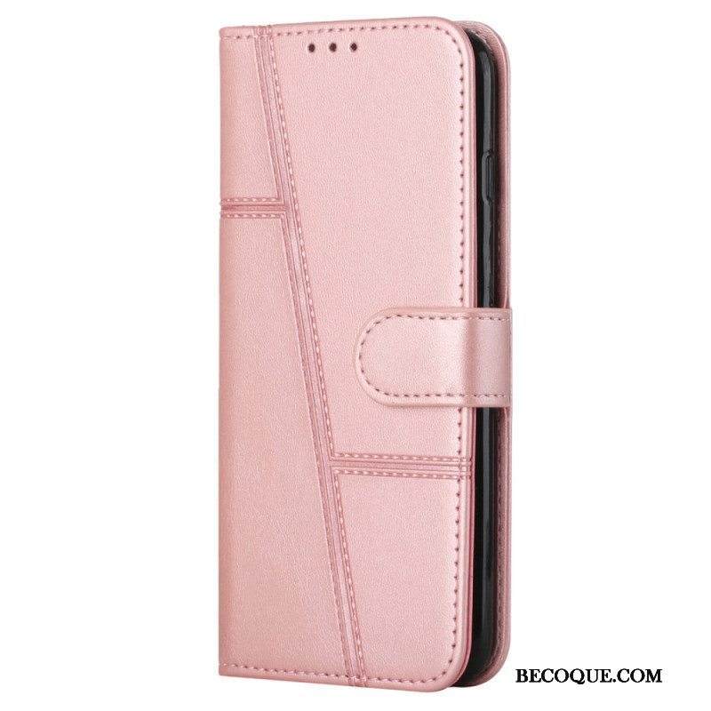 Kotelot Sony Xperia 5 IV Geometrinen Nahkatyyli Hihnalla