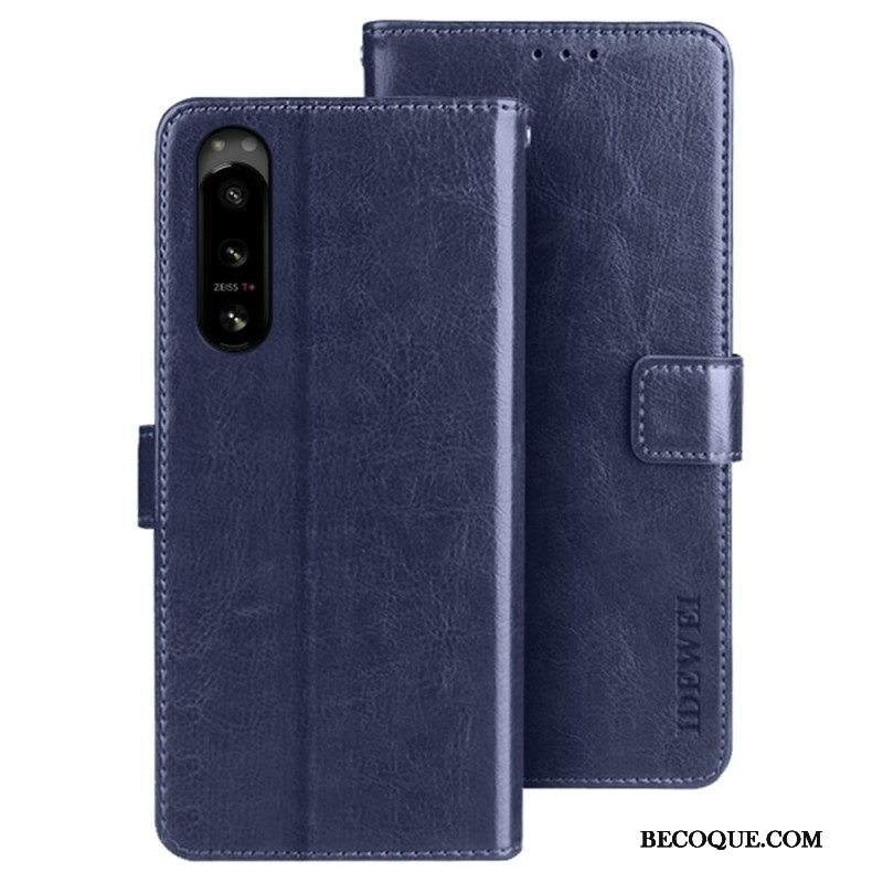 Kotelot Sony Xperia 5 IV Nahkajäljitelmä Idewei