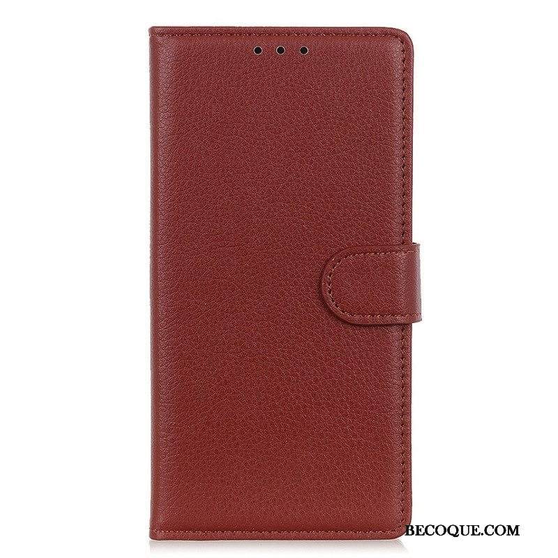 Kotelot Sony Xperia 5 IV Perinteinen Litchi Faux Leather