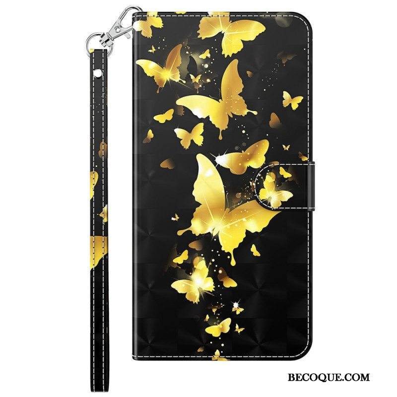 Kotelot Sony Xperia 5 IV Suojaketju Kuori Stringit Perhoset