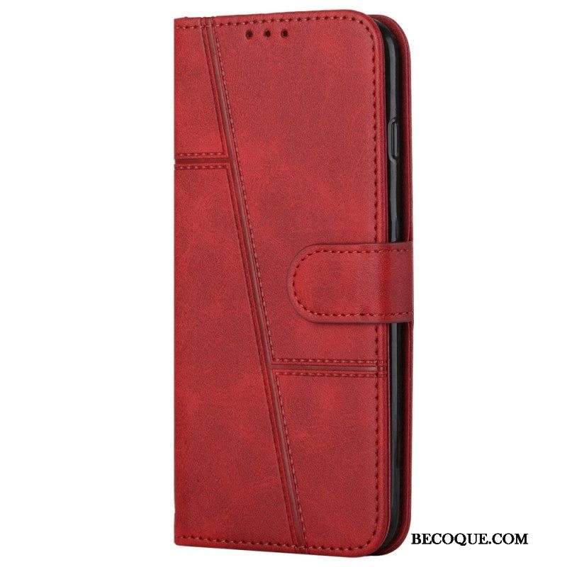 Kotelot Xiaomi 12 Lite Suojaketju Kuori Strappy Geometric Leather Style