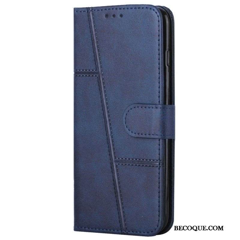 Kotelot Xiaomi 12 Lite Suojaketju Kuori Strappy Geometric Leather Style