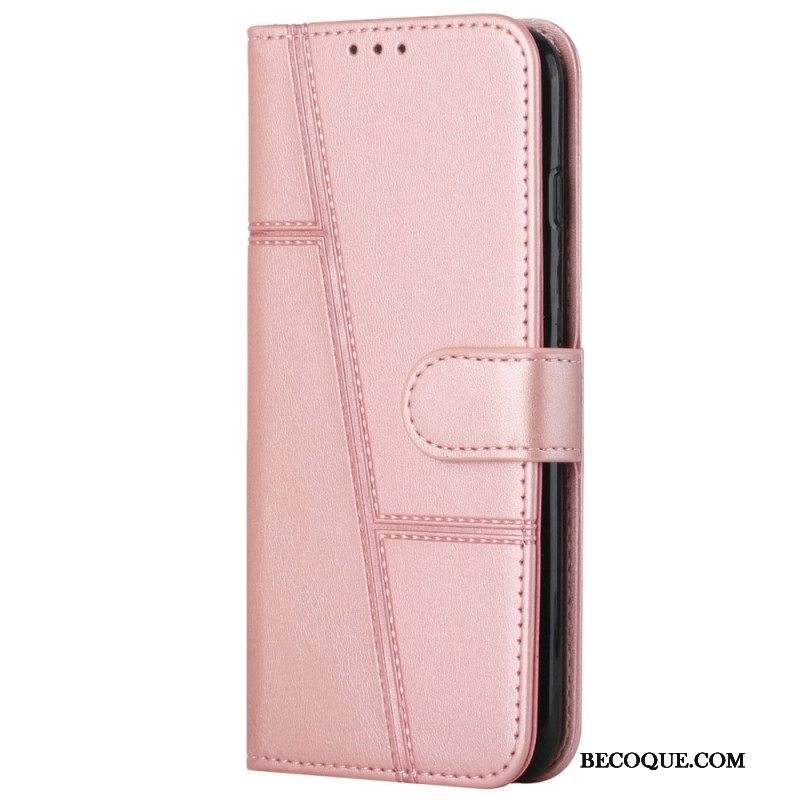 Kotelot Xiaomi 12 Lite Suojaketju Kuori Strappy Geometric Leather Style