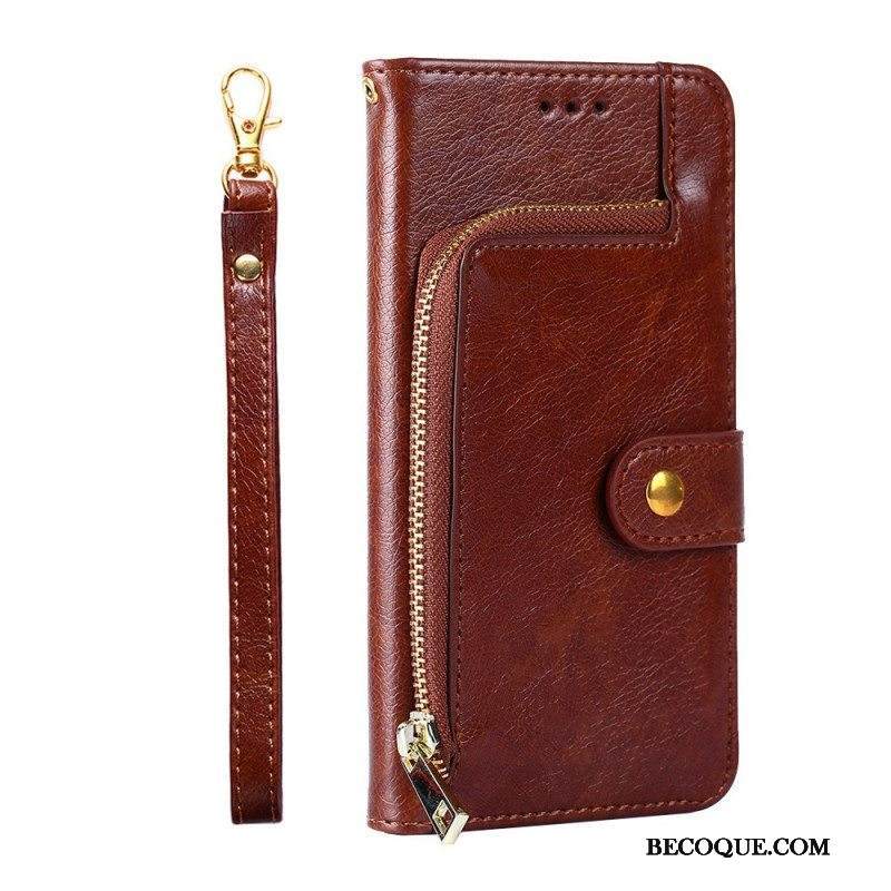 Kotelot Xiaomi 12 Pro Edessä Kolikkolaukku Ja Kaulanauha