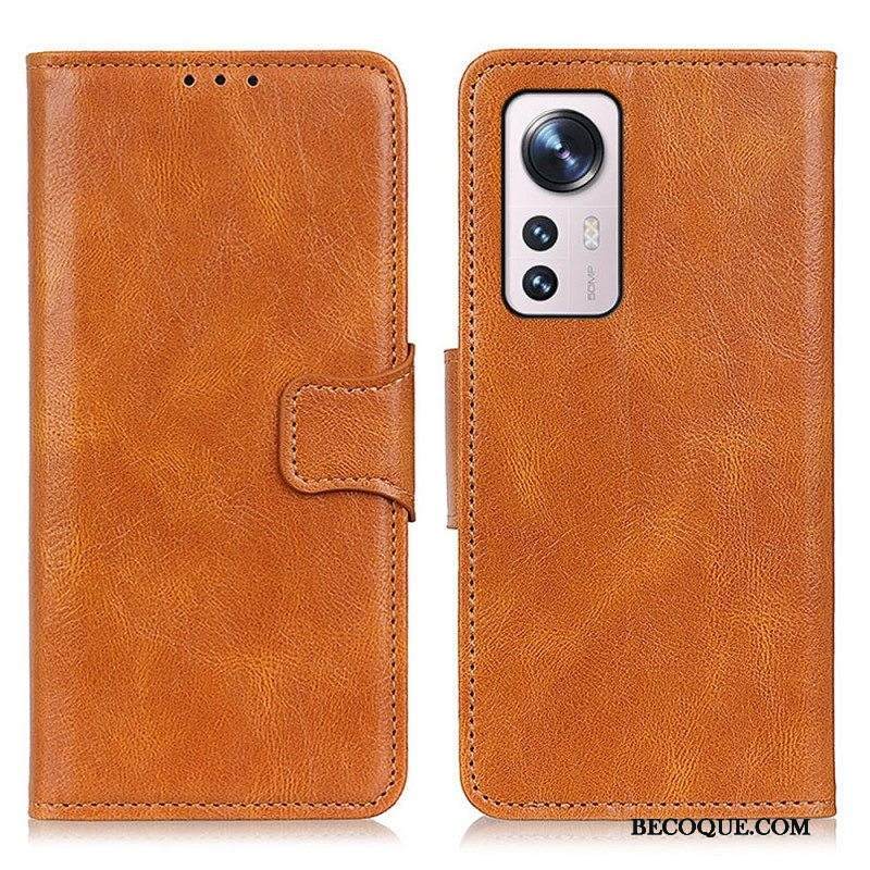 Kotelot Xiaomi 12 Pro Käännettävä Nahkaefekti