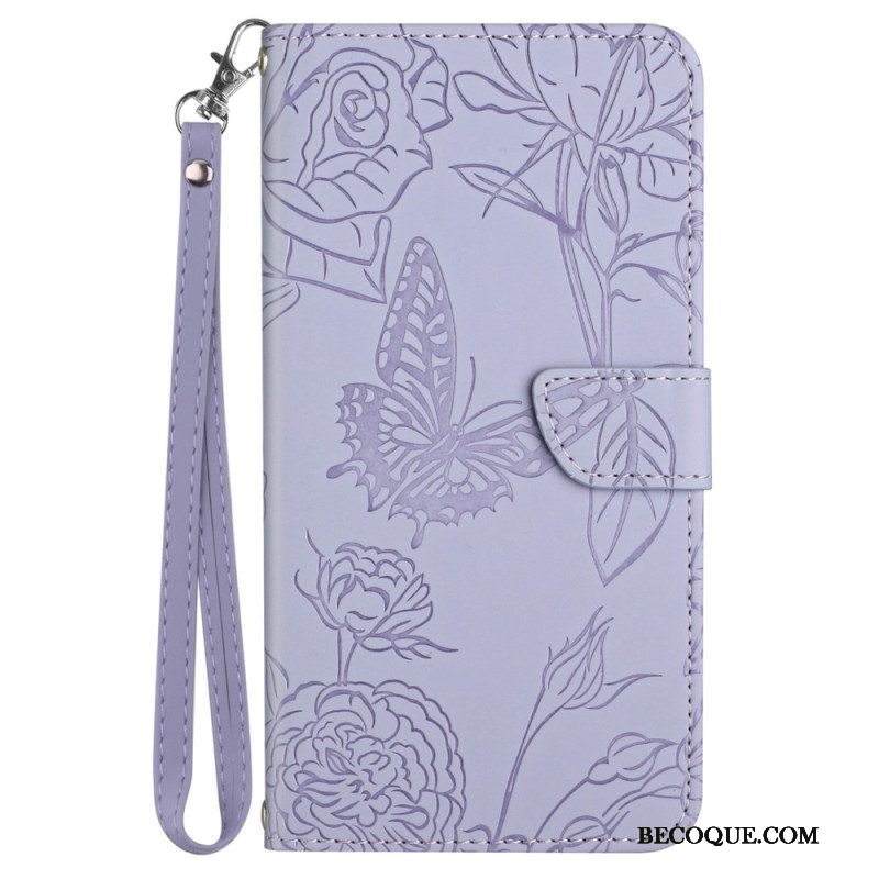 Kotelot Xiaomi 12T / 12T Pro Perhosia Kaulanauhalla