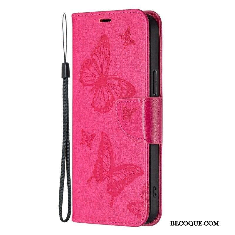 Kotelot Xiaomi 12T / 12T Pro Suojaketju Kuori Stringit Perhoset