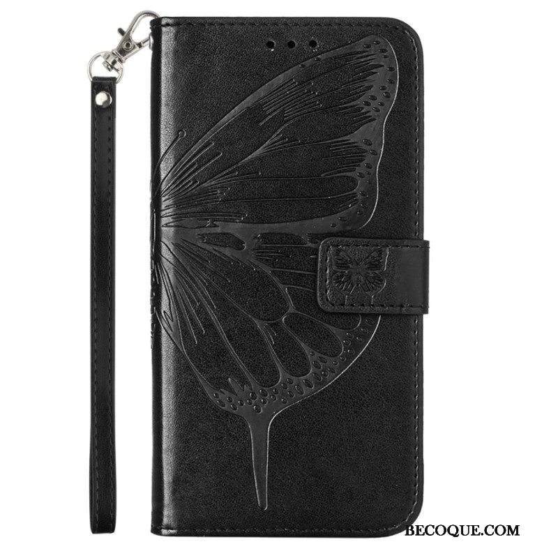 Kotelot Xiaomi 13 Lite Butterfly Design Kaulanauhalla