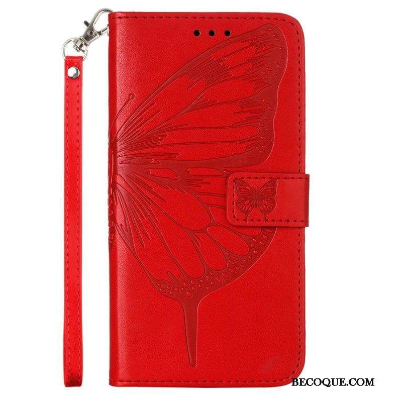 Kotelot Xiaomi 13 Lite Butterfly Design Kaulanauhalla