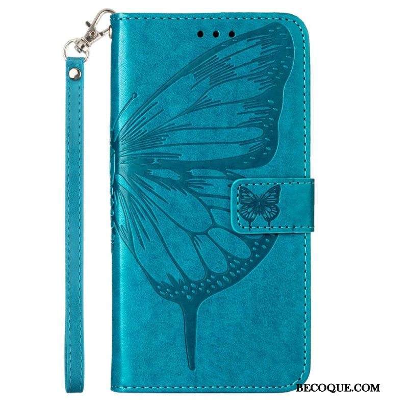 Kotelot Xiaomi 13 Lite Butterfly Design Kaulanauhalla