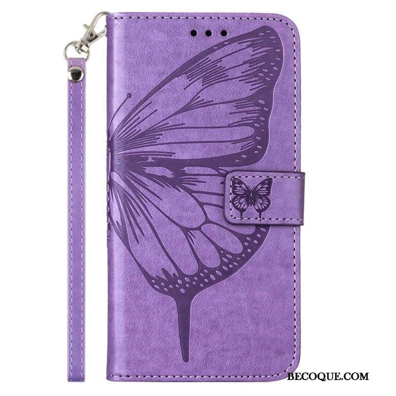 Kotelot Xiaomi 13 Lite Butterfly Design Kaulanauhalla