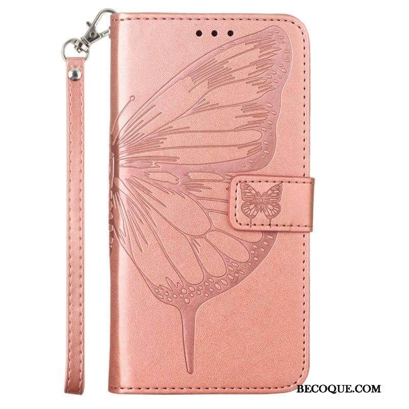 Kotelot Xiaomi 13 Lite Butterfly Design Kaulanauhalla