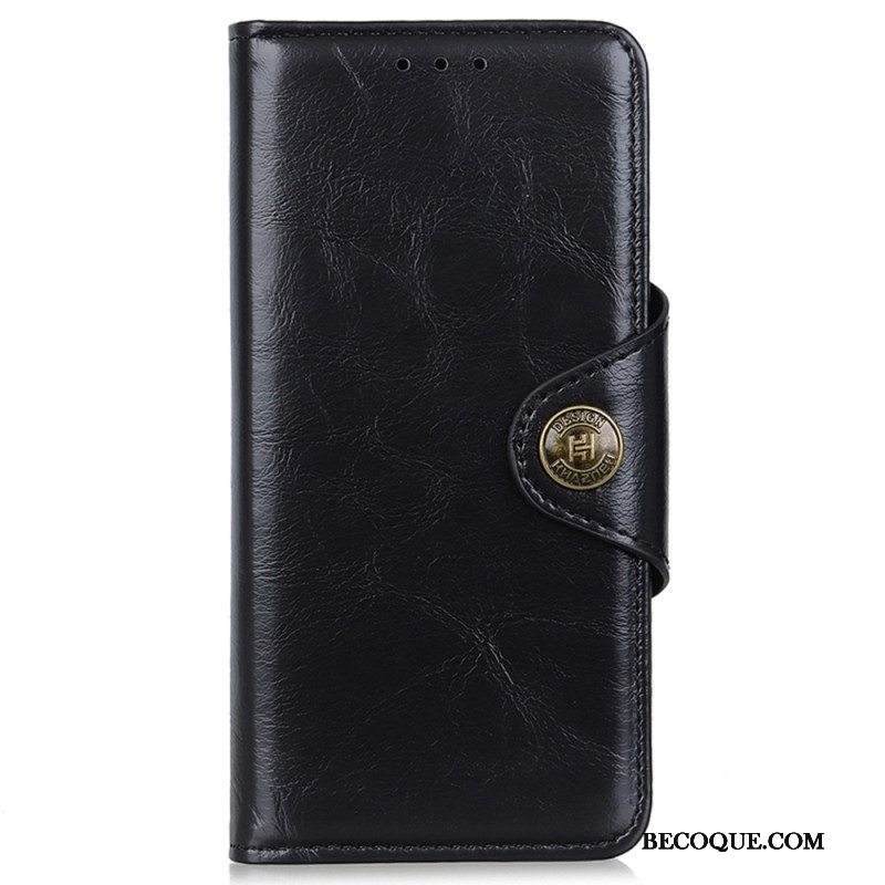 Kotelot Xiaomi 13 Pro Keinonahkaa Khazneh-painike