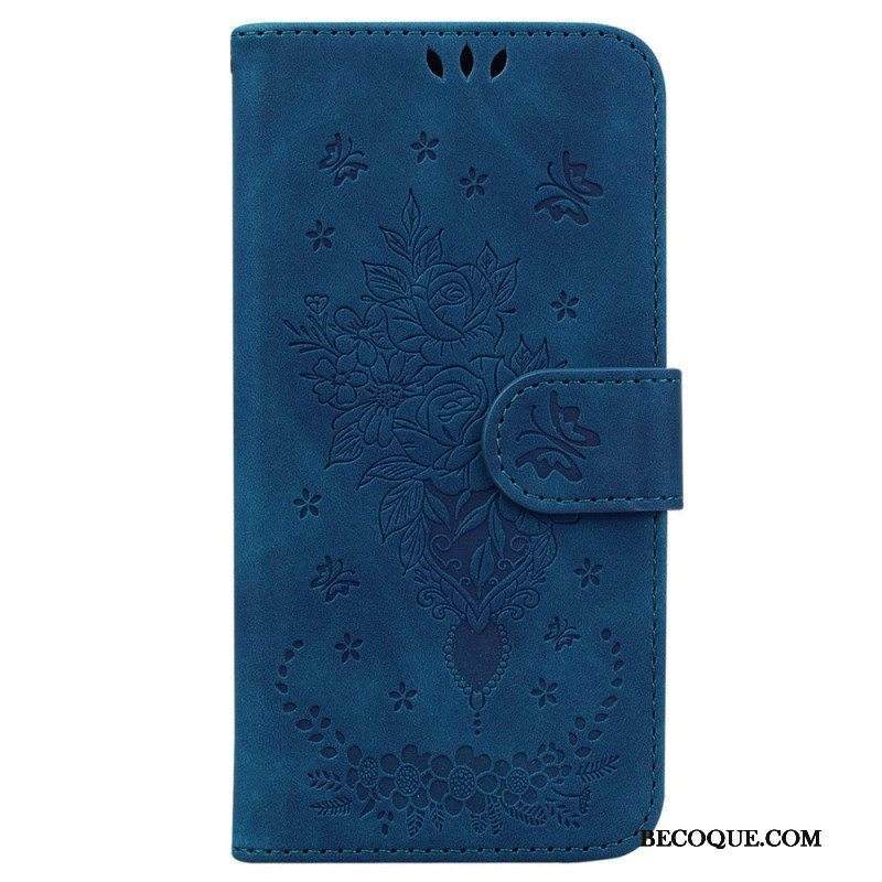 Kotelot Xiaomi 13 Suojaketju Kuori Strappy Ruusut Ja Perhoset