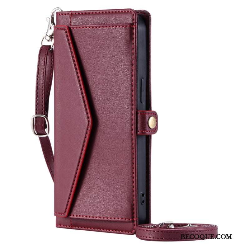 Kotelot Xiaomi 15 Pro Clutch-tyylinen Lompakko Hihnalla Ja Olkahihnalla