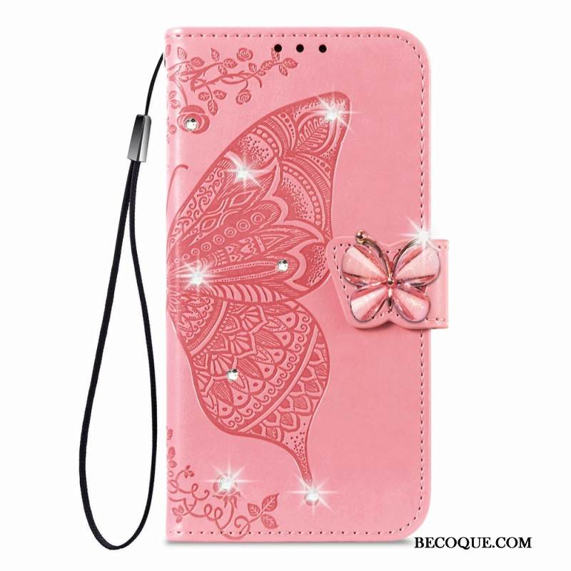 Kotelot Xiaomi 17 3d-perhos- Ja Strassikoristeinen