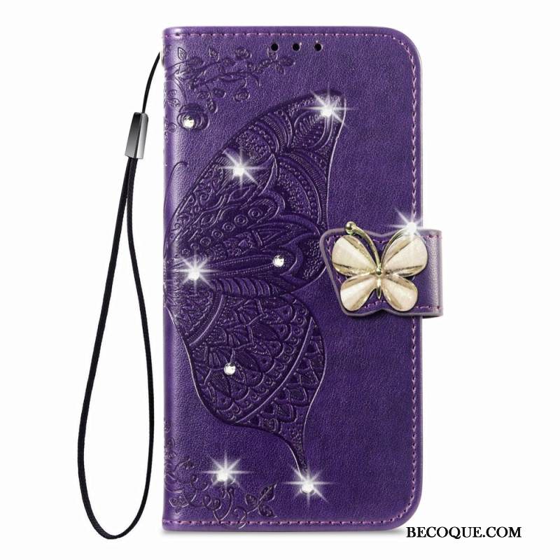 Kotelot Xiaomi 17 3d-perhos- Ja Strassikoristeinen