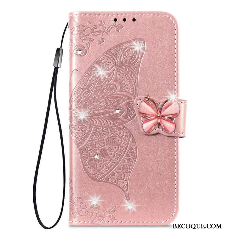 Kotelot Xiaomi 17 Pro 3d-perhonen Ja Strassit