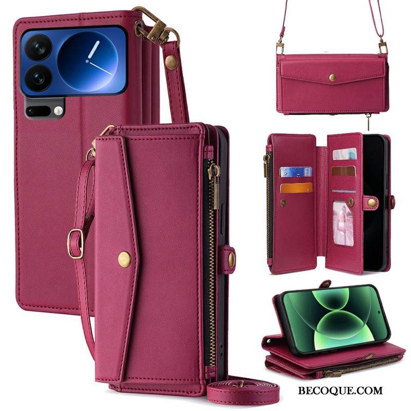 Kotelot Xiaomi 17 Pro Lompakko Olkahihnalla