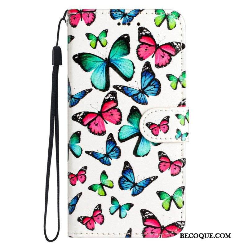 Kotelot Xiaomi Redmi A1 Suojaketju Kuori Perhosia Lennossa Hihnalla