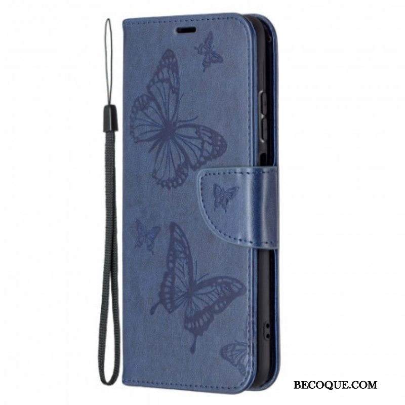 Kotelot Xiaomi Redmi Note 10 / 10S Suojaketju Kuori Perhosille Painettu Olkahihna