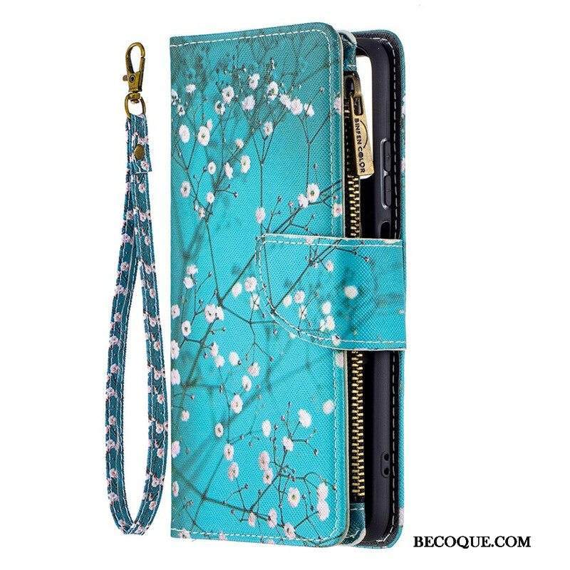 Kotelot Xiaomi Redmi Note 10 / 10S Vetoketjullinen Puutasku