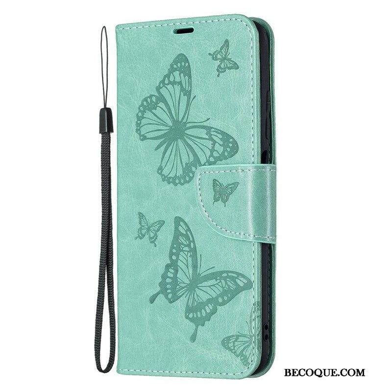 Kotelot Xiaomi Redmi Note 10 5G Suojaketju Kuori Perhosille Painettu Olkahihna