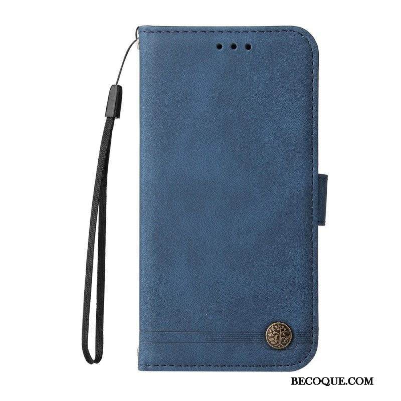 Kotelot Xiaomi Redmi Note 10 Pro Keinonahkainen Niitti Ja Hihna