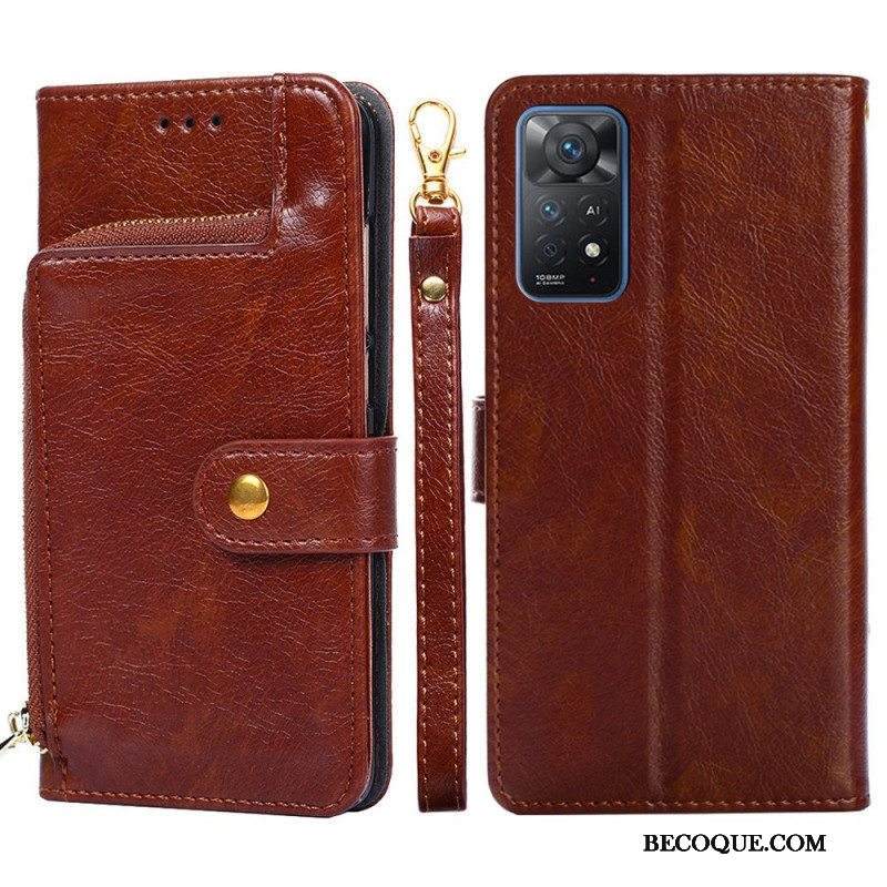 Kotelot Xiaomi Redmi Note 11 Pro / 11 Pro 5G Edessä Kolikkolaukku Ja Kaulanauha