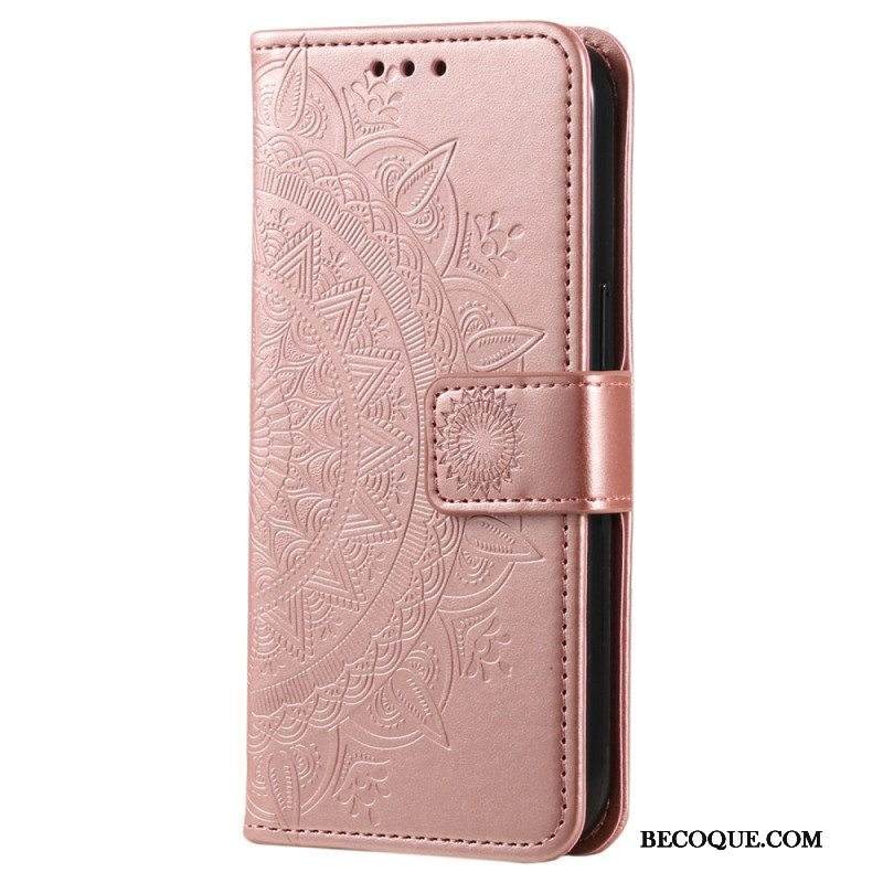 Kotelot Xiaomi Redmi Note 12 4G Mandala-aurinko Kaulanauhalla