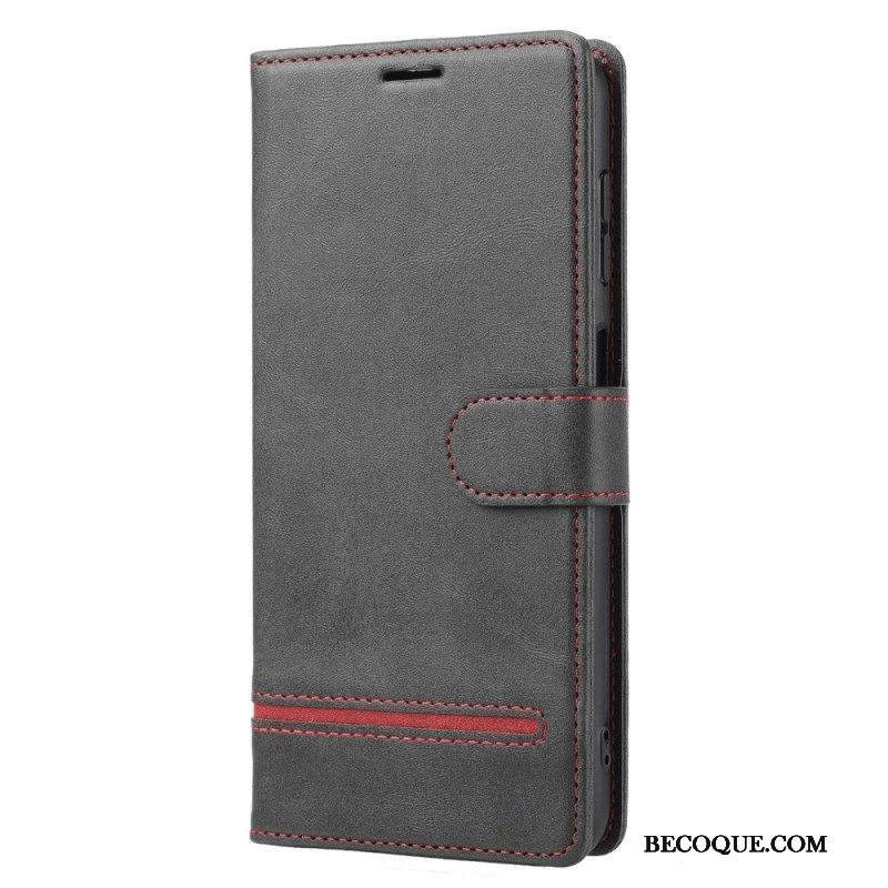 Kotelot Xiaomi Redmi Note 12 5G Line Leather Effect