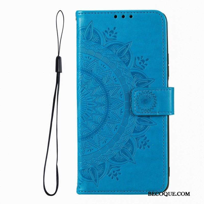 Kotelot Xiaomi Redmi Note 12 Pro Mandala-aurinko Kaulanauhalla