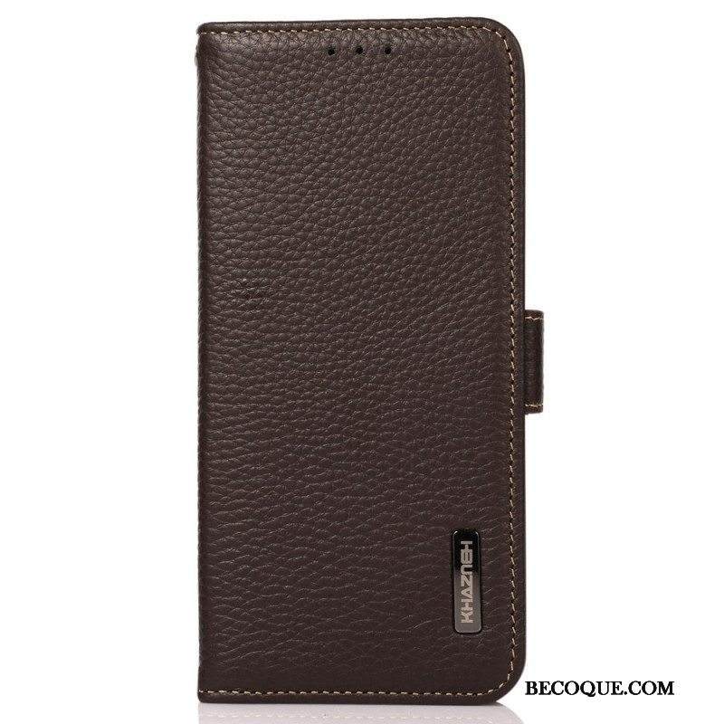 Kotelot Xiaomi Redmi Note 12 Pro Plus Litsi Nahka Khazneh Rfid