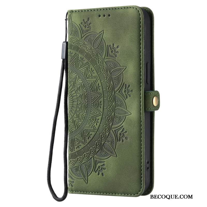 Kotelot Xiaomi Redmi Note 14 4g Mokkanahkaefekti Mandala-aurinko