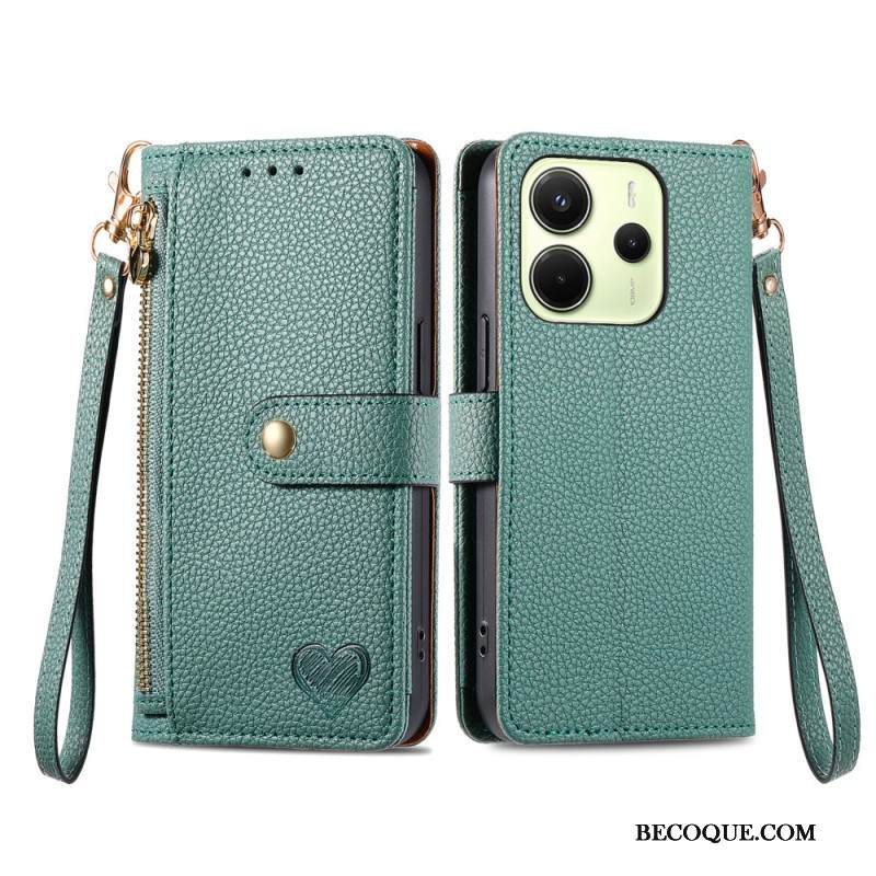 Kotelot Xiaomi Redmi Note 14 4g Sydänkuvioinen Lompakko