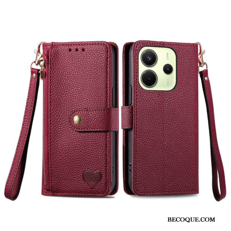 Kotelot Xiaomi Redmi Note 14 4g Sydänkuvioinen Lompakko