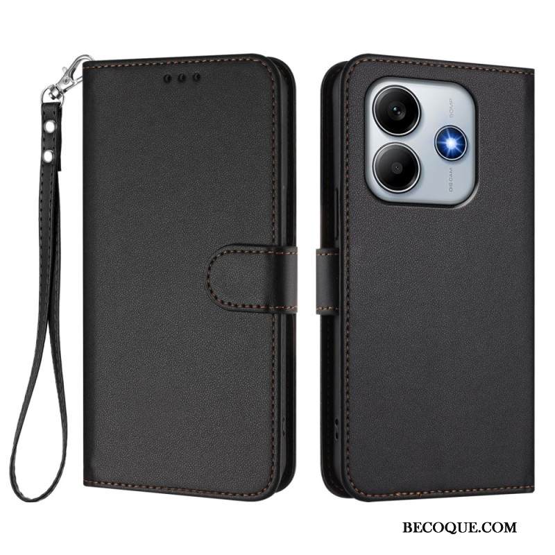 Kotelot Xiaomi Redmi Note 14 5g Yksivärinen Ja Nauhallinen