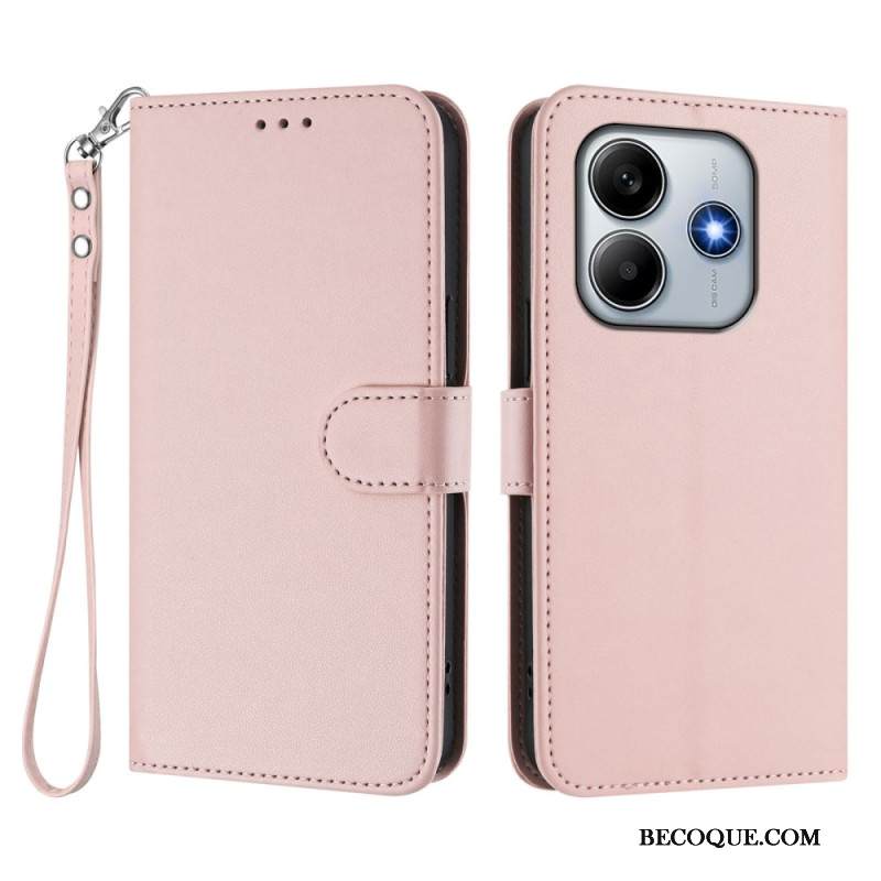 Kotelot Xiaomi Redmi Note 14 5g Yksivärinen Ja Nauhallinen