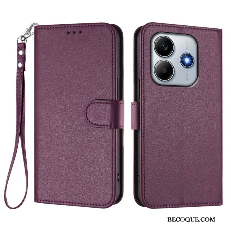 Kotelot Xiaomi Redmi Note 14 5g Yksivärinen Ja Nauhallinen